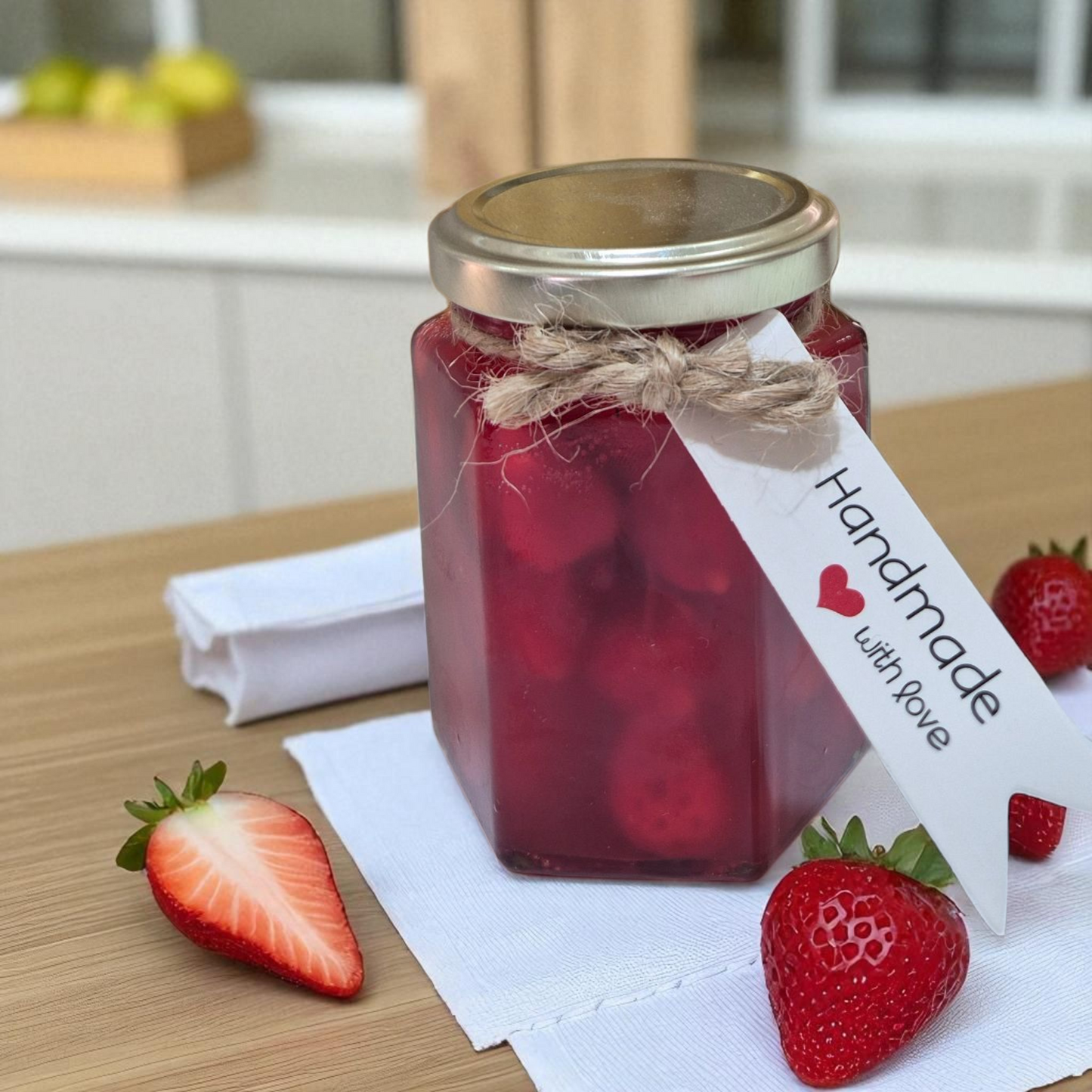 Bougie confiture de fraises
