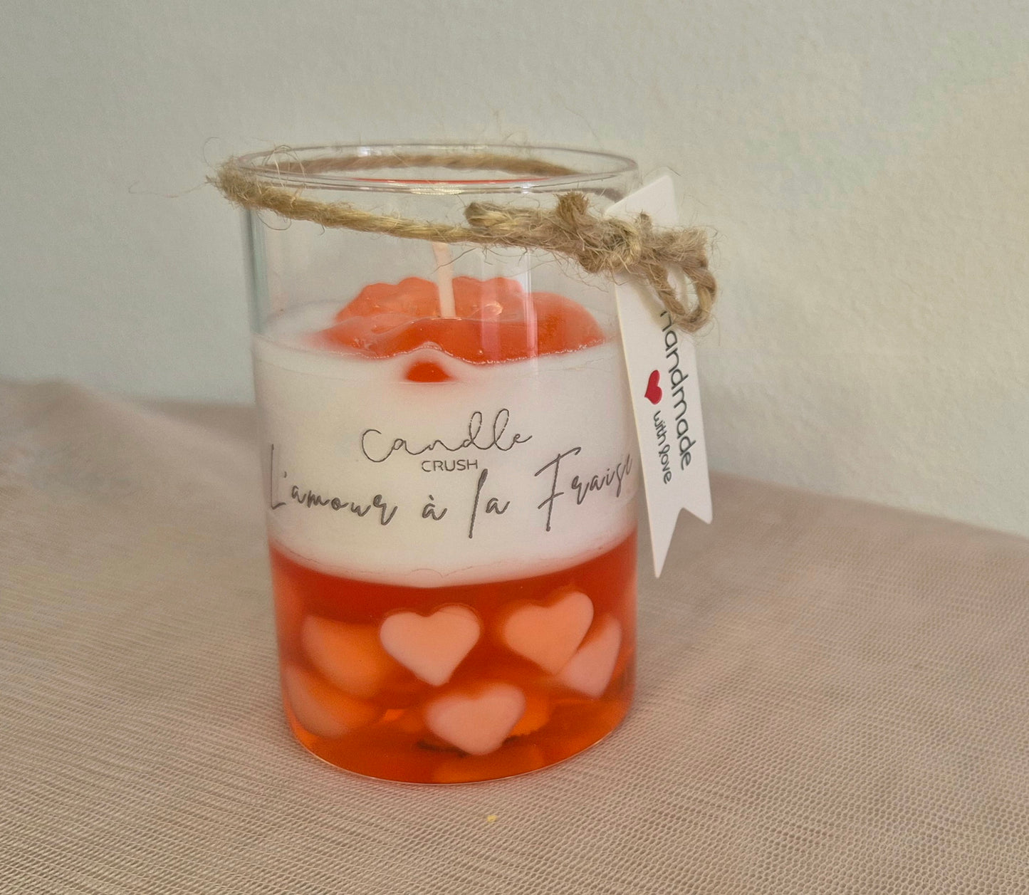Bougie L'amour à la Fraise