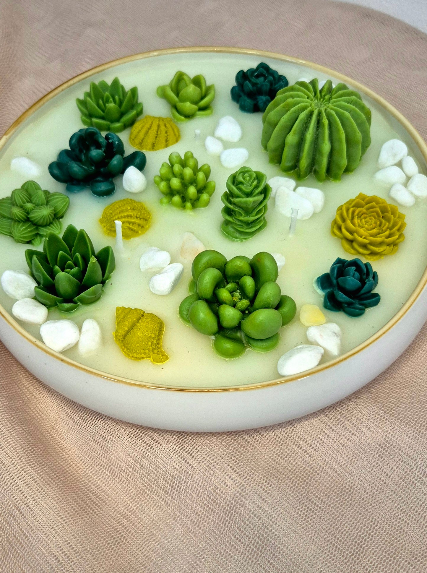 Bougie Jardin Cactus Jasmin Blanc