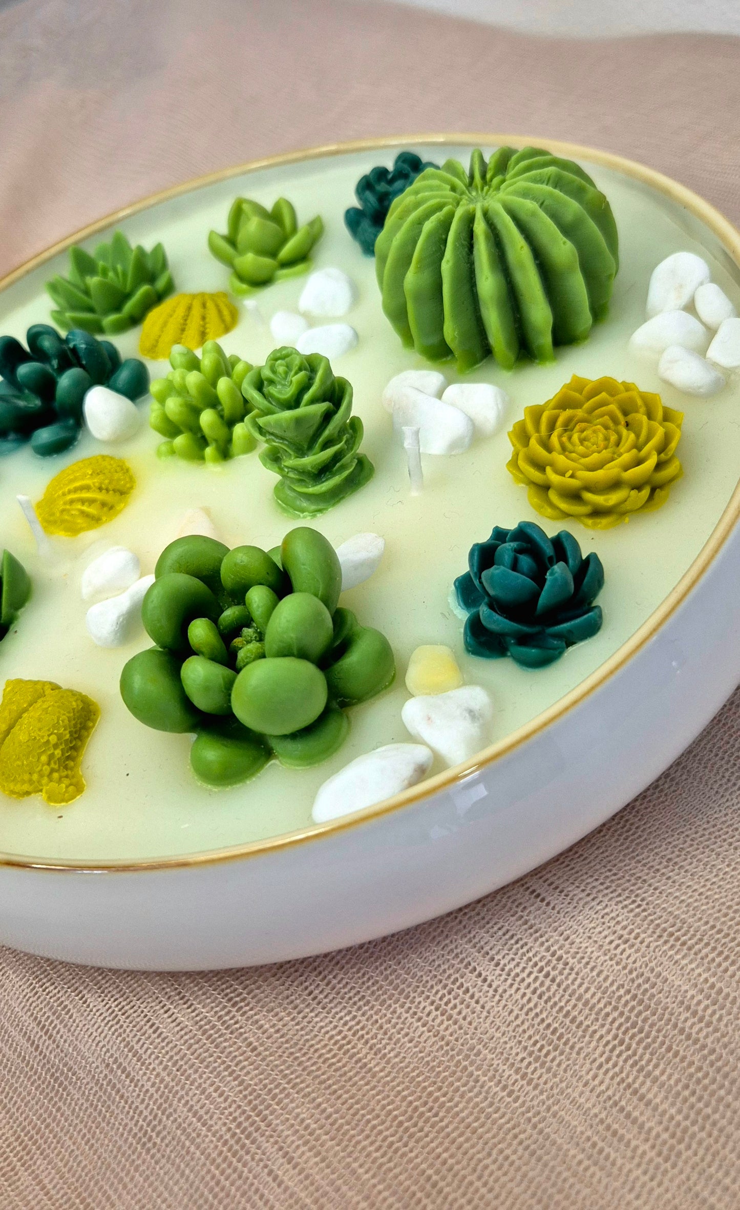 Bougie Jardin Cactus Jasmin Blanc