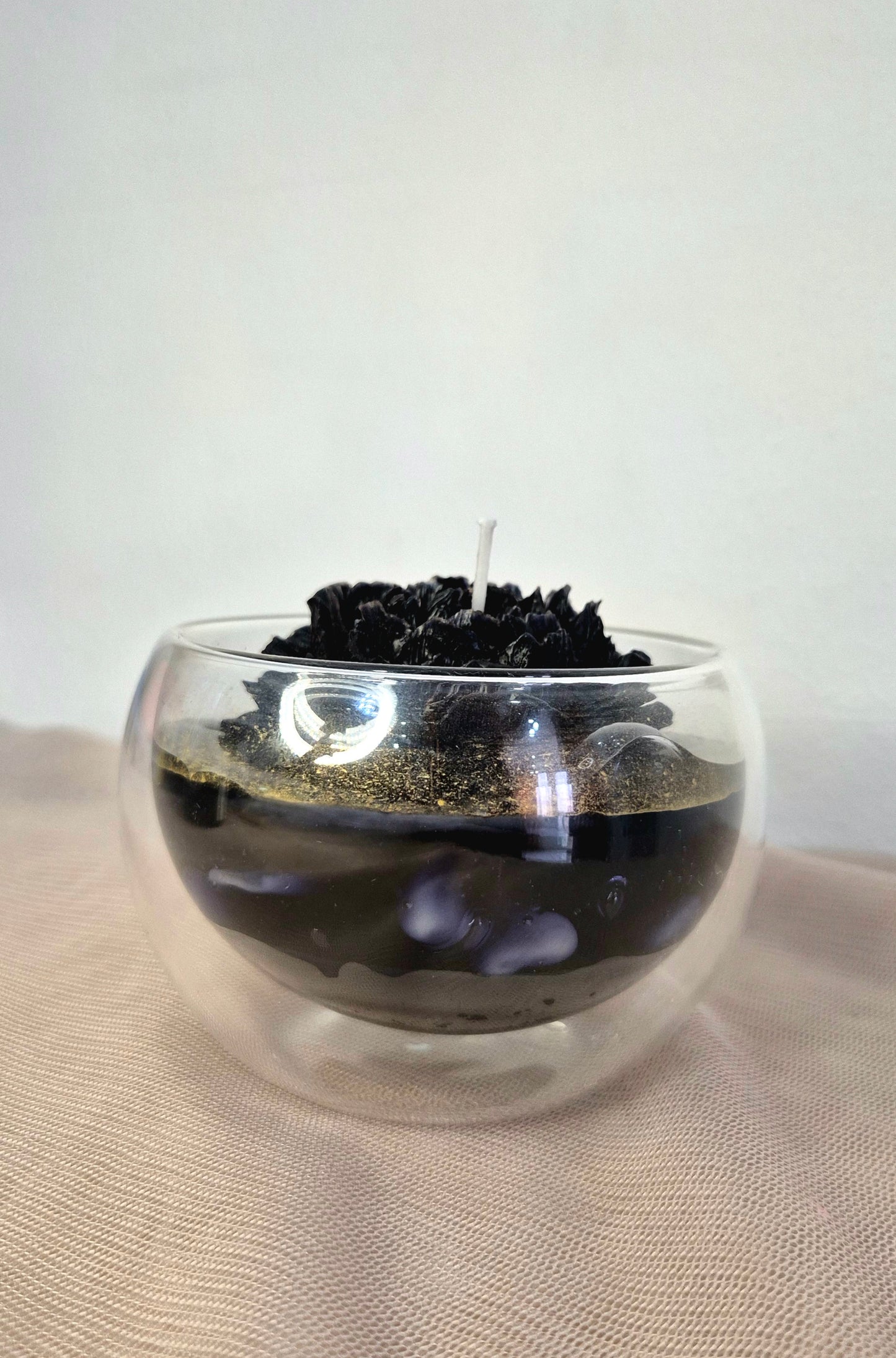 Bougie Rose Noir Santal