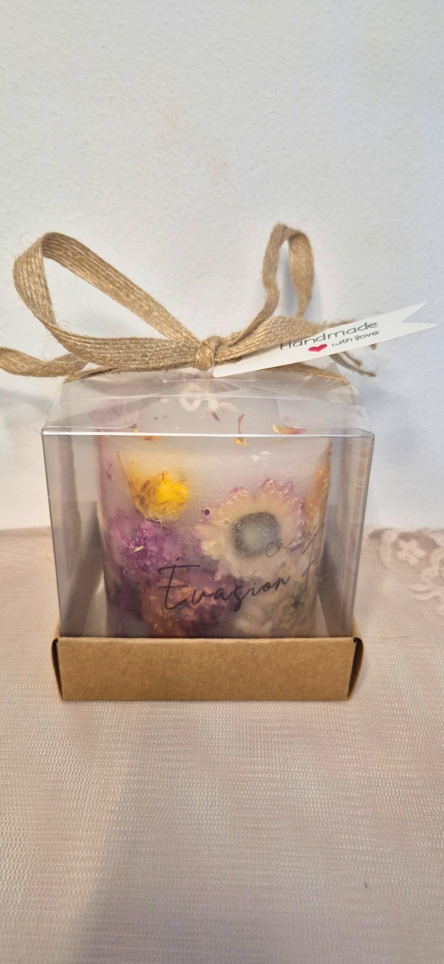Bougie avec boîte cadeau