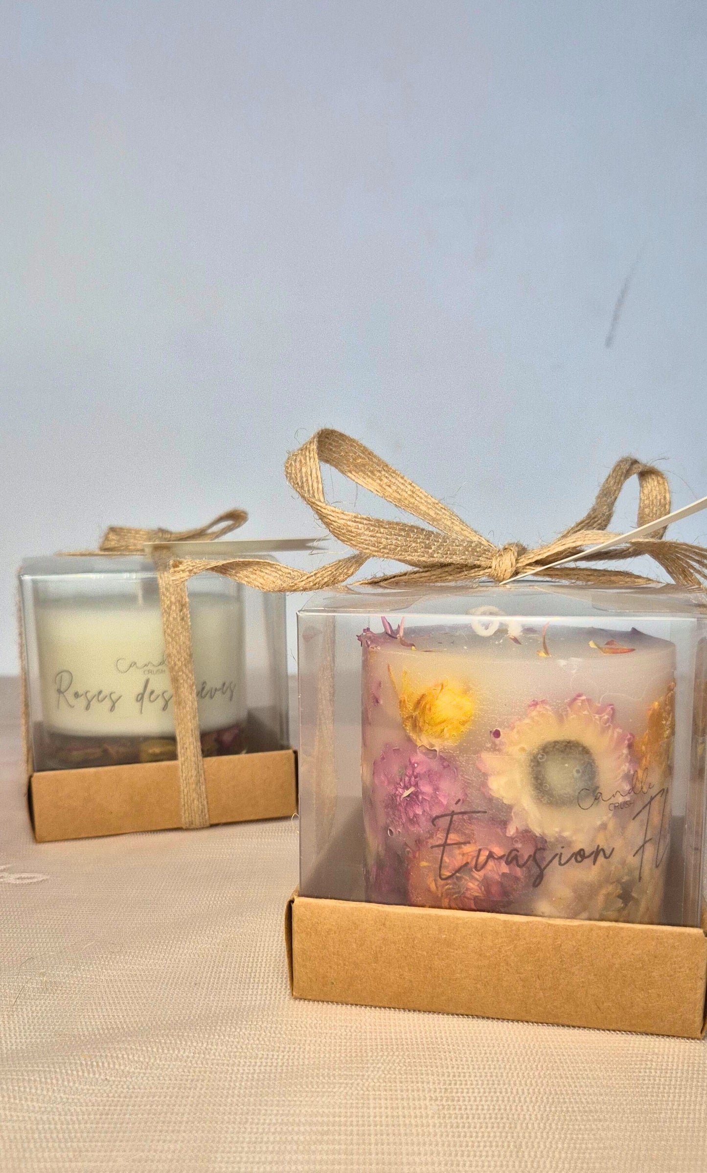 Bougie avec boîte cadeau