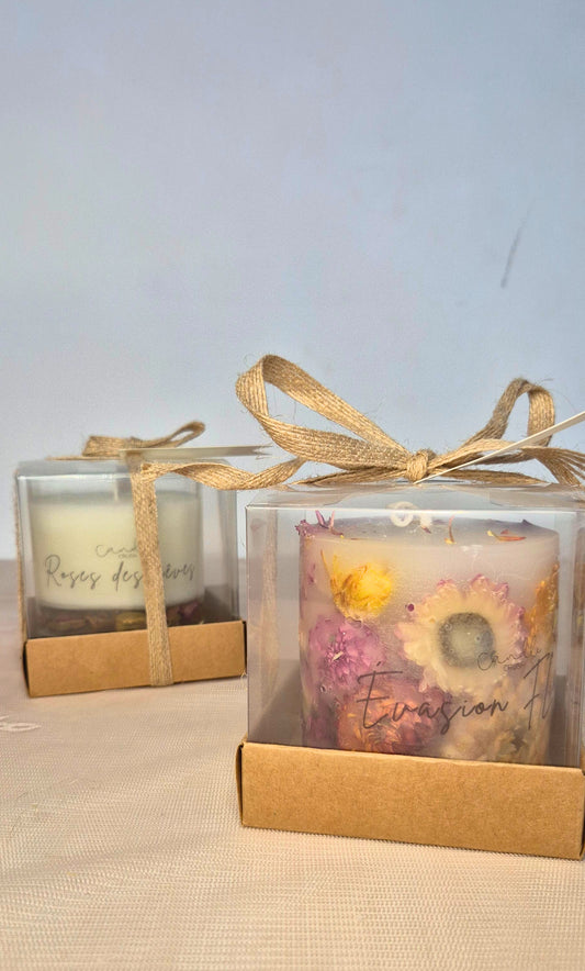 Bougie avec boîte cadeau